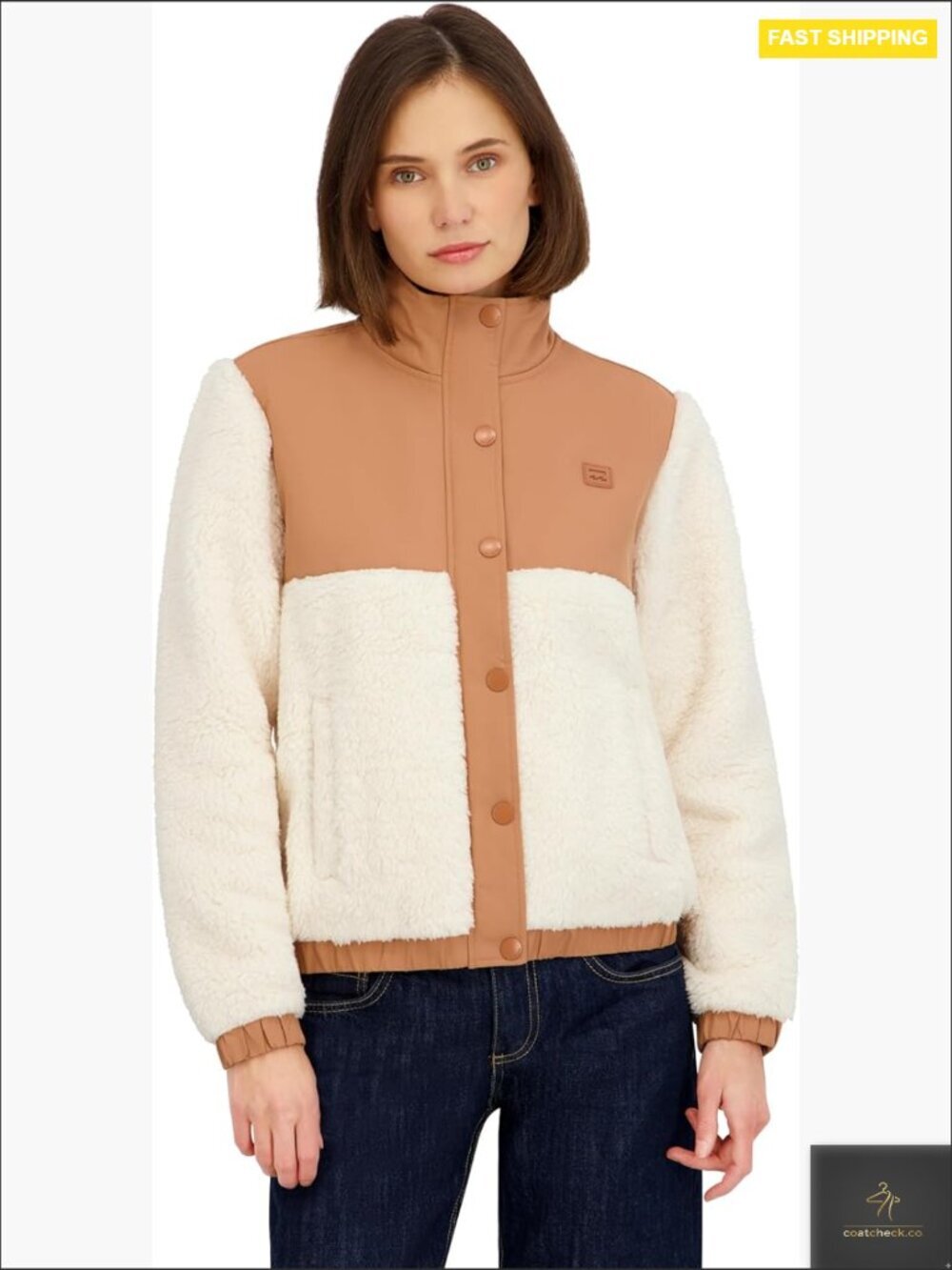 Full Zip Sherpa Fleece Jacket Warm Cozy Classic Layering Lightweight